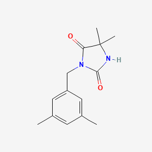 molecular formula C14H18N2O2 B7504755 3-[(3,5-Dimethylphenyl)methyl]-5,5-dimethylimidazolidine-2,4-dione 