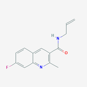 molecular formula C14H13FN2O B7504760 7-fluoro-2-methyl-N-prop-2-enylquinoline-3-carboxamide 