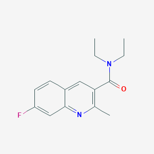 molecular formula C15H17FN2O B7504787 N,N-diethyl-7-fluoro-2-methylquinoline-3-carboxamide 