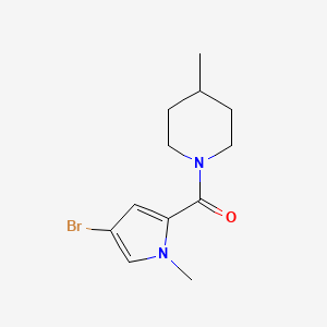 molecular formula C12H17BrN2O B7504807 (4-Bromo-1-methylpyrrol-2-yl)-(4-methylpiperidin-1-yl)methanone 