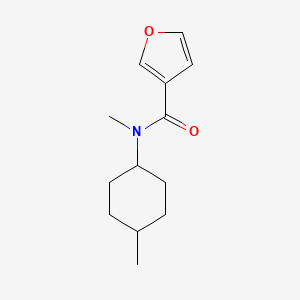 molecular formula C13H19NO2 B7504824 N-methyl-N-(4-methylcyclohexyl)furan-3-carboxamide 