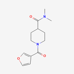 molecular formula C13H18N2O3 B7504833 1-(furan-3-carbonyl)-N,N-dimethylpiperidine-4-carboxamide 