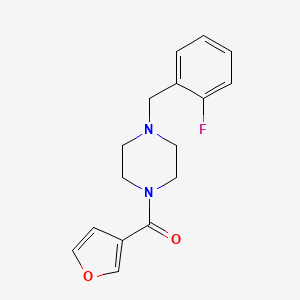 molecular formula C16H17FN2O2 B7504839 [4-[(2-Fluorophenyl)methyl]piperazin-1-yl]-(furan-3-yl)methanone 