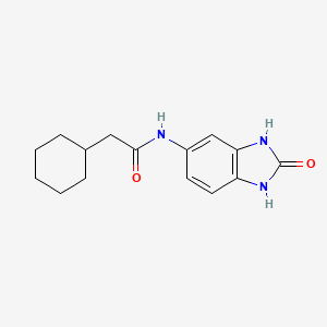 molecular formula C15H19N3O2 B7504843 2-cyclohexyl-N-(2-oxo-1,3-dihydrobenzimidazol-5-yl)acetamide 