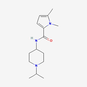 molecular formula C15H25N3O B7504855 1,5-dimethyl-N-(1-propan-2-ylpiperidin-4-yl)pyrrole-2-carboxamide 
