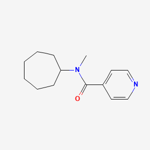 molecular formula C14H20N2O B7504858 N-cycloheptyl-N-methylpyridine-4-carboxamide 