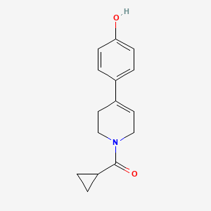molecular formula C15H17NO2 B7504862 cyclopropyl-[4-(4-hydroxyphenyl)-3,6-dihydro-2H-pyridin-1-yl]methanone 