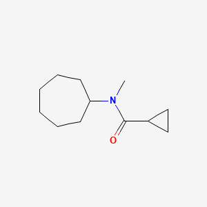 molecular formula C12H21NO B7504868 N-cycloheptyl-N-methylcyclopropanecarboxamide 