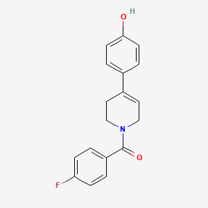 molecular formula C18H16FNO2 B7504875 (4-fluorophenyl)-[4-(4-hydroxyphenyl)-3,6-dihydro-2H-pyridin-1-yl]methanone 