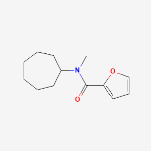 molecular formula C13H19NO2 B7504884 N-cycloheptyl-N-methylfuran-2-carboxamide 