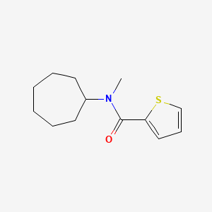 molecular formula C13H19NOS B7504892 N-cycloheptyl-N-methylthiophene-2-carboxamide 