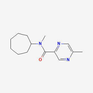 molecular formula C14H21N3O B7504906 N-cycloheptyl-N,5-dimethylpyrazine-2-carboxamide 
