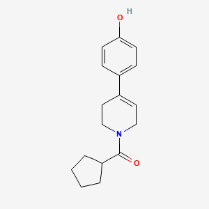 molecular formula C17H21NO2 B7504937 cyclopentyl-[4-(4-hydroxyphenyl)-3,6-dihydro-2H-pyridin-1-yl]methanone 