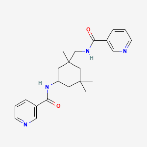 molecular formula C22H28N4O2 B7504943 N-({1,3,3-trimethyl-5-[(pyridin-3-ylcarbonyl)amino]cyclohexyl}methyl)pyridine-3-carboxamide 