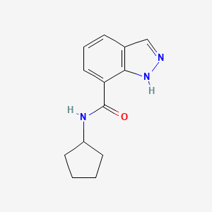 molecular formula C13H15N3O B7504948 N-cyclopentyl-1H-indazole-7-carboxamide 