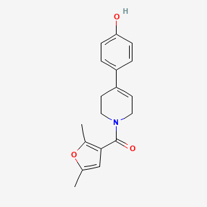 molecular formula C18H19NO3 B7504972 (2,5-dimethylfuran-3-yl)-[4-(4-hydroxyphenyl)-3,6-dihydro-2H-pyridin-1-yl]methanone 