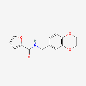 molecular formula C14H13NO4 B7505057 N-(2,3-dihydro-1,4-benzodioxin-6-ylmethyl)furan-2-carboxamide 