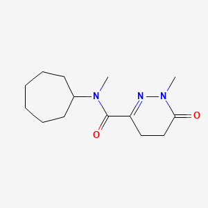 molecular formula C14H23N3O2 B7505060 N-cycloheptyl-N,1-dimethyl-6-oxo-4,5-dihydropyridazine-3-carboxamide 