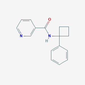 molecular formula C16H16N2O B7505074 N-(1-phenylcyclobutyl)pyridine-3-carboxamide 