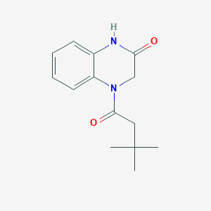 molecular formula C14H18N2O2 B7505097 4-(3,3-Dimethylbutanoyl)-1,3-dihydroquinoxalin-2-one 