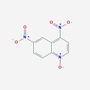 molecular formula C9H5N3O5 B075051 Quinoline, 4,6-dinitro-, 1-oxide CAS No. 1596-52-7