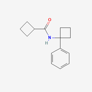 molecular formula C15H19NO B7505112 N-(1-phenylcyclobutyl)cyclobutanecarboxamide 