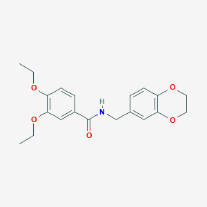 molecular formula C20H23NO5 B7505117 N-(2,3-dihydro-1,4-benzodioxin-6-ylmethyl)-3,4-diethoxybenzamide 