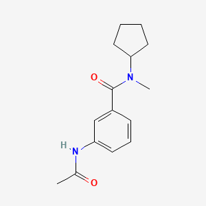molecular formula C15H20N2O2 B7505148 3-acetamido-N-cyclopentyl-N-methylbenzamide 