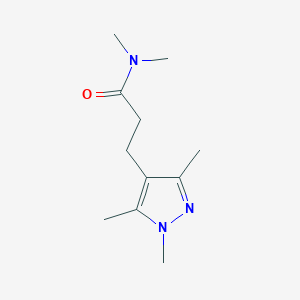 molecular formula C11H19N3O B7505158 N,N-dimethyl-3-(1,3,5-trimethylpyrazol-4-yl)propanamide 