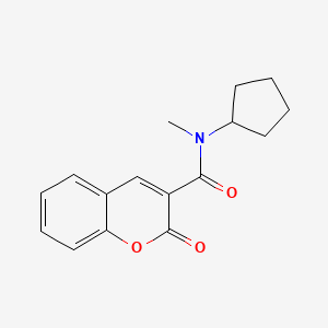 molecular formula C16H17NO3 B7505159 N-cyclopentyl-N-methyl-2-oxochromene-3-carboxamide 