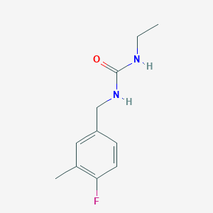 molecular formula C11H15FN2O B7505205 1-Ethyl-3-[(4-fluoro-3-methylphenyl)methyl]urea 