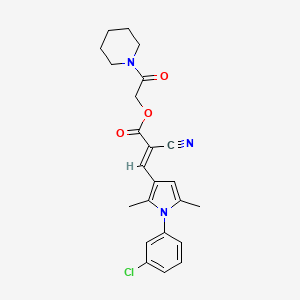 (2-oxo-2-piperidin-1-ylethyl) (E)-3-[1-(3-chlorophenyl)-2,5-dimethylpyrrol-3-yl]-2-cyanoprop-2-enoate
