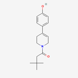 molecular formula C17H23NO2 B7505235 1-[4-(4-hydroxyphenyl)-3,6-dihydro-2H-pyridin-1-yl]-3,3-dimethylbutan-1-one 