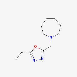 molecular formula C11H19N3O B7505264 2-(Azepan-1-ylmethyl)-5-ethyl-1,3,4-oxadiazole 