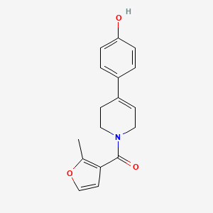 molecular formula C17H17NO3 B7505268 [4-(4-hydroxyphenyl)-3,6-dihydro-2H-pyridin-1-yl]-(2-methylfuran-3-yl)methanone 