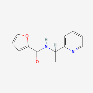 molecular formula C12H12N2O2 B7505292 N-(1-pyridin-2-ylethyl)furan-2-carboxamide 