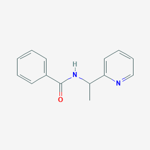 molecular formula C14H14N2O B7505320 N-[1-(pyridin-2-yl)ethyl]benzamide 