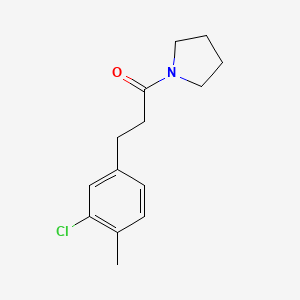 molecular formula C14H18ClNO B7505327 3-(3-Chloro-4-methylphenyl)-1-pyrrolidin-1-ylpropan-1-one 