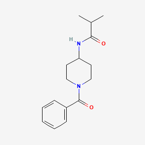 molecular formula C16H22N2O2 B7505334 N-(1-benzoylpiperidin-4-yl)-2-methylpropanamide 