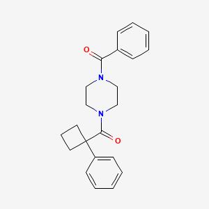 molecular formula C22H24N2O2 B7505348 Phenyl-[4-(1-phenylcyclobutanecarbonyl)piperazin-1-yl]methanone 