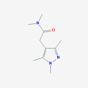 molecular formula C10H17N3O B7505349 N,N-dimethyl-2-(1,3,5-trimethylpyrazol-4-yl)acetamide 