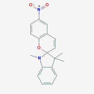molecular formula C19H18N2O3 B075054 螺[2H-1-苯并吡喃-2,2'-[2H]吲哚]，1',3'-二氢-1',3',3'-三甲基-6-硝基- CAS No. 1498-88-0