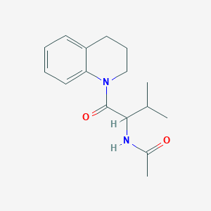 molecular formula C16H22N2O2 B7505417 N-[1-(3,4-dihydro-2H-quinolin-1-yl)-3-methyl-1-oxobutan-2-yl]acetamide 