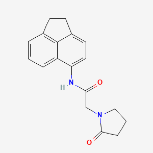 molecular formula C18H18N2O2 B7505430 N-(1,2-dihydroacenaphthylen-5-yl)-2-(2-oxopyrrolidin-1-yl)acetamide 