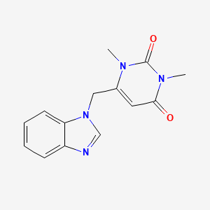 molecular formula C14H14N4O2 B7505446 6-(Benzimidazol-1-ylmethyl)-1,3-dimethylpyrimidine-2,4-dione 