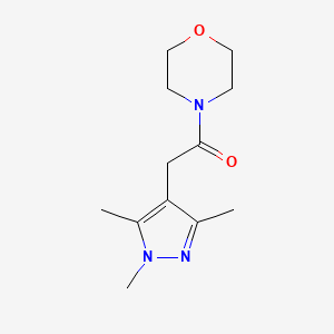 molecular formula C12H19N3O2 B7505482 1-Morpholin-4-yl-2-(1,3,5-trimethylpyrazol-4-yl)ethanone 
