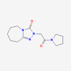 molecular formula C13H20N4O2 B7505502 2-(2-oxo-2-pyrrolidin-1-ylethyl)-6,7,8,9-tetrahydro-5H-[1,2,4]triazolo[4,3-a]azepin-3-one 