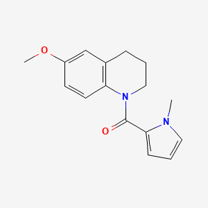 molecular formula C16H18N2O2 B7505514 (6-methoxy-3,4-dihydro-2H-quinolin-1-yl)-(1-methylpyrrol-2-yl)methanone 