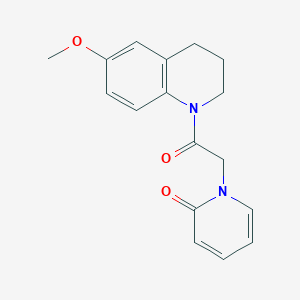 molecular formula C17H18N2O3 B7505521 1-[2-(6-methoxy-3,4-dihydro-2H-quinolin-1-yl)-2-oxoethyl]pyridin-2-one 