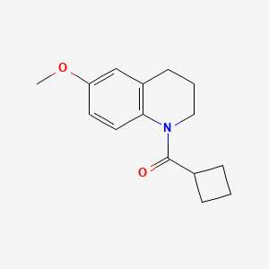 molecular formula C15H19NO2 B7505527 cyclobutyl-(6-methoxy-3,4-dihydro-2H-quinolin-1-yl)methanone 
